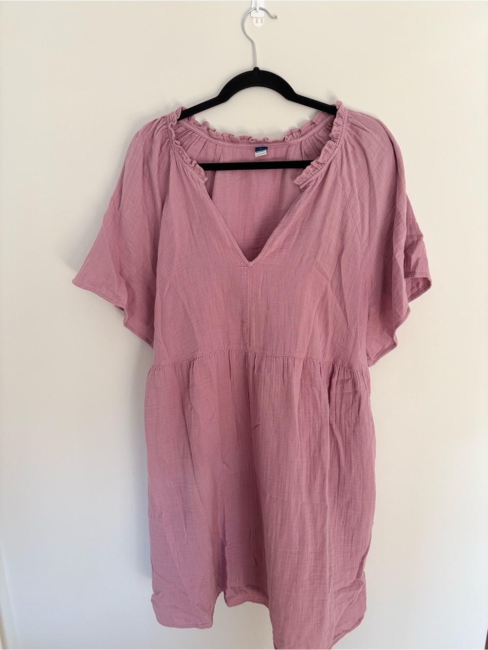 Old Navy Mauve Pink V-Neck Mini Dress
